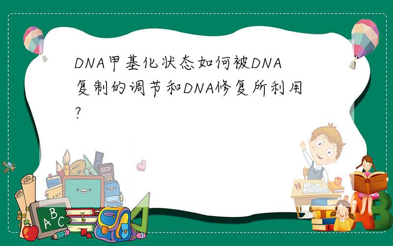 DNA甲基化状态如何被DNA复制的调节和DNA修复所利用?