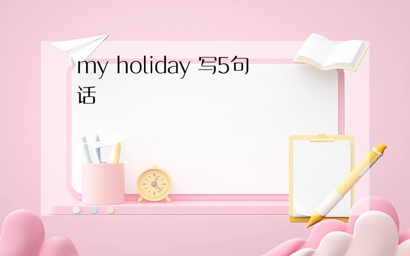 my holiday 写5句话