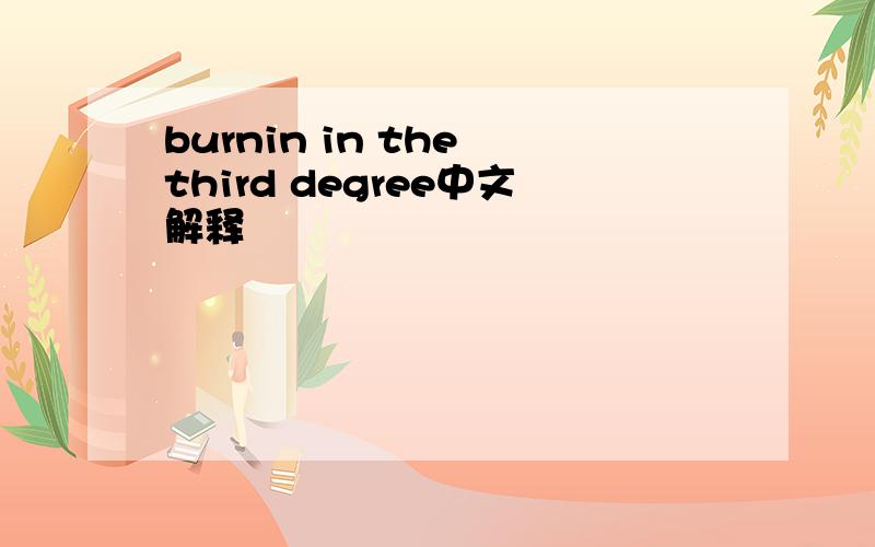burnin in the third degree中文解释