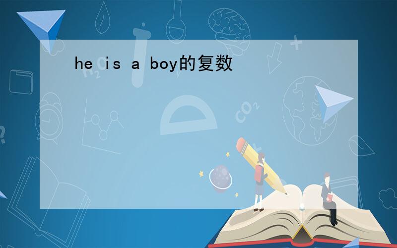 he is a boy的复数