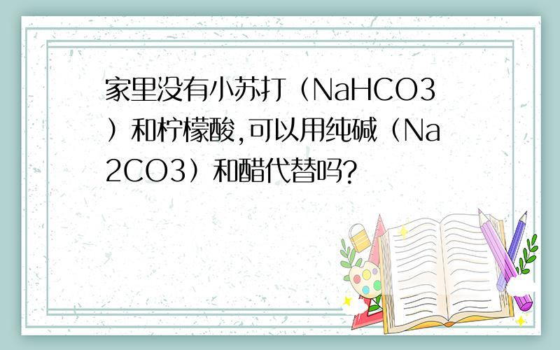 家里没有小苏打（NaHCO3）和柠檬酸,可以用纯碱（Na2CO3）和醋代替吗?
