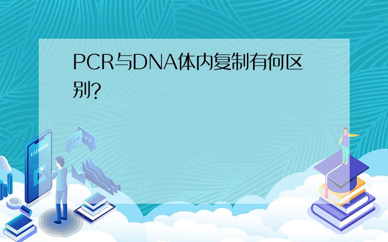 PCR与DNA体内复制有何区别?