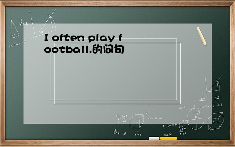 I often play football.的问句