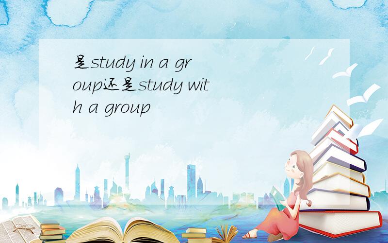 是study in a group还是study with a group