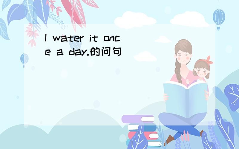 I water it once a day.的问句